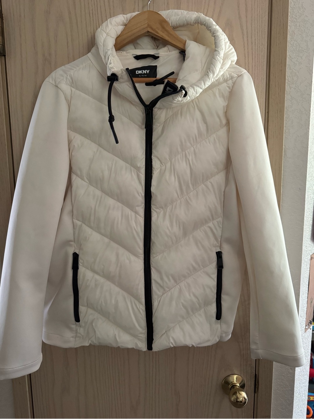 DKNY Quilted Hooded Puffer Jacket